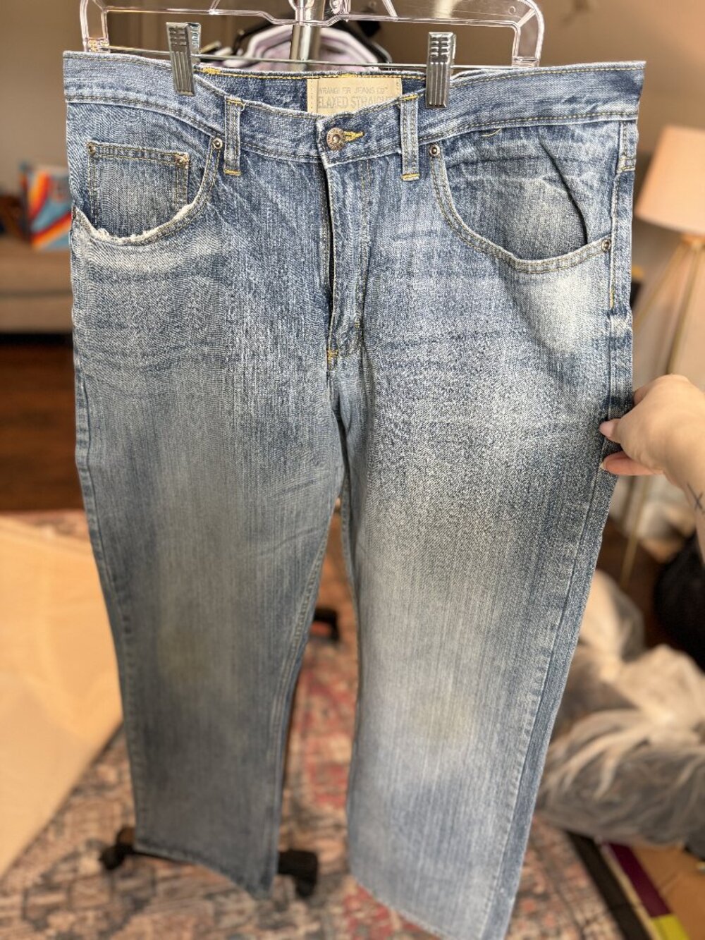 Wrangler Men’s Relaxed Straight Jeans 36x30 Classic Denim